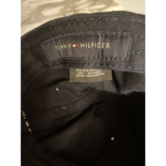 Tommy Hilfiger Classic Logo Cotton Blue Baseball Cap Hat One Size Adjustable - Picture 6 of 7